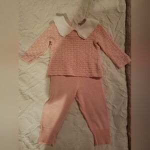 Janie and Jack baby sweater and pants set,  sz 6-12 months